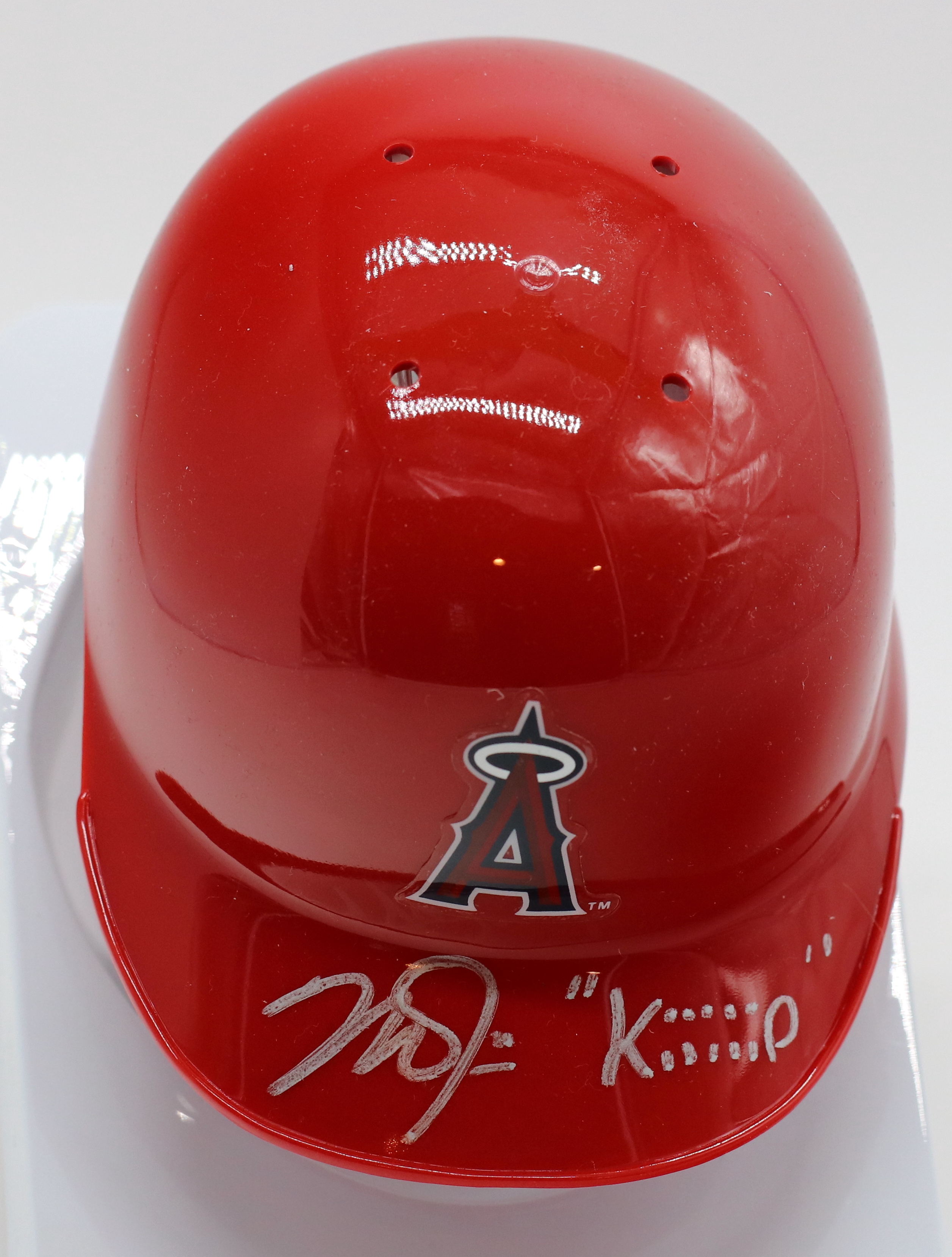 Mike Trout Signed LE Angels Mini-Helmet Inscribed "KiiiiiD" (MLB Hologram) at PristineAuction.com Mike Trout Signed LE Angels Mini-Helmet Inscribed "KiiiiiD" (MLB Hologram) at PristineAuction.com