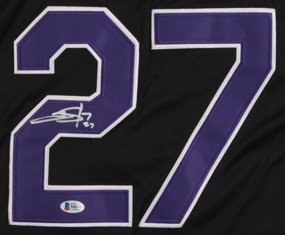 Trevor Story Signed Rockies Jersey (Beckett COA) at PristineAuction.com Trevor Story Signed Rockies Jersey (Beckett COA) at PristineAuction.com