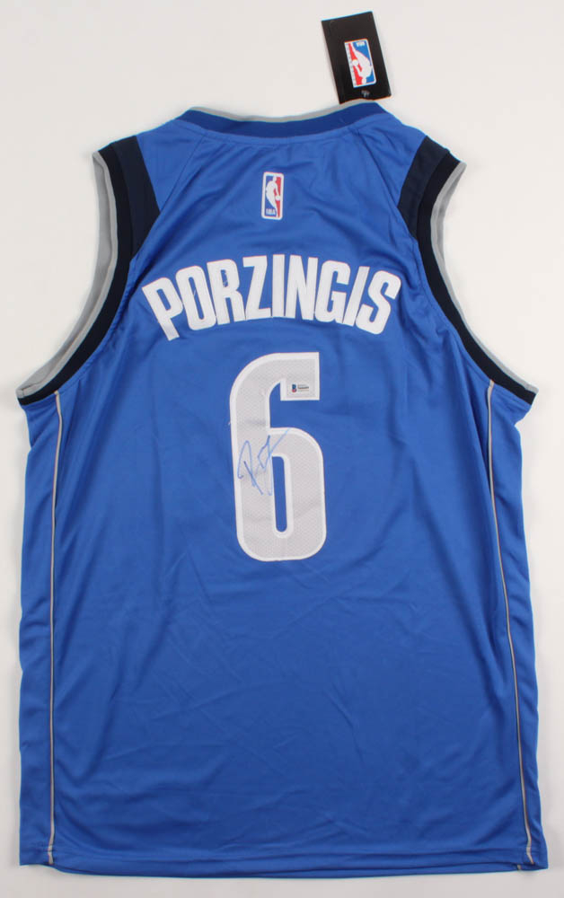 Kristaps Porzingis Signed Mavericks Jersey (Beckett COA) at PristineAuction.com Kristaps Porzingis Signed Mavericks Jersey (Beckett COA) at PristineAuction.com