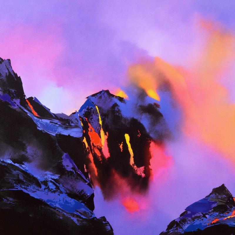 Thomas Leung Signed "Molten Rock" Hand Embellished Limited Edition 52x42 Custom Framed Giclee on Canvas #8/100 at PristineAuction.com Thomas Leung Signed "Molten Rock" Hand Embellished Limited Edition 52x42 Custom Framed Giclee on Canvas #8/100 at PristineAuction.com