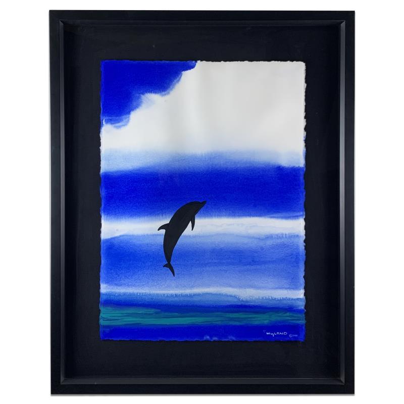 Wyland Signed "Kauai Skies" 33x41 Custom Framed Original Painting at PristineAuction.com Wyland Signed "Kauai Skies" 33x41 Custom Framed Original Painting at PristineAuction.com
