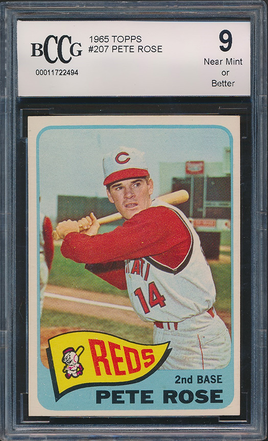 Pete Rose 1965 Topps #20 (BCCG 9) at PristineAuction.com Pete Rose 1965 Topps #20 (BCCG 9) at PristineAuction.com