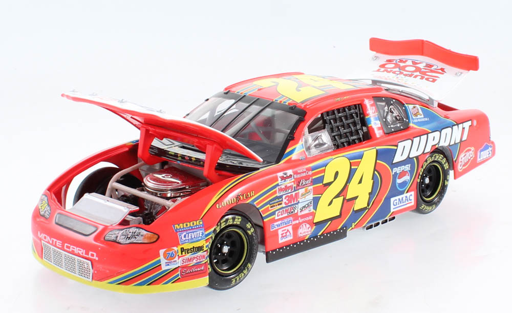 Jeff Gordon LE #24 Dupont / 200th Anniversary Celebration 2002 Monte Carlo 1:24 Scale Stock Car at PristineAuction.com Jeff Gordon LE #24 Dupont / 200th Anniversary Celebration 2002 Monte Carlo 1:24 Scale Stock Car at PristineAuction.com