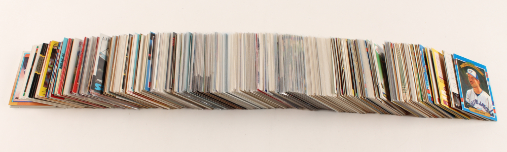 Lot of (800+) Assorted Sports Cards with 1990 Fleer #556 Len Dykstra, 1991 Donruss #1 Dave Stieb, 1987 Topps #425 Tom Seaver