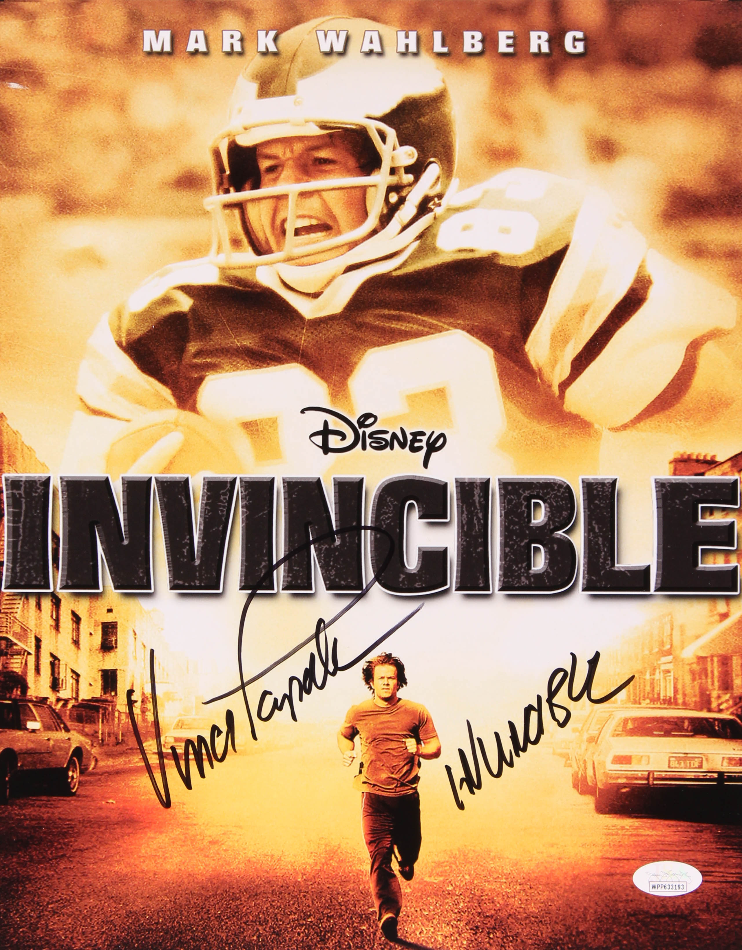 Vince Papale Signed "Invincible" 11x14 Photo Inscribed "Invincible" (JSA COA) at PristineAuction.com Vince Papale Signed "Invincible" 11x14 Photo Inscribed "Invincible" (JSA COA) at PristineAuction.com