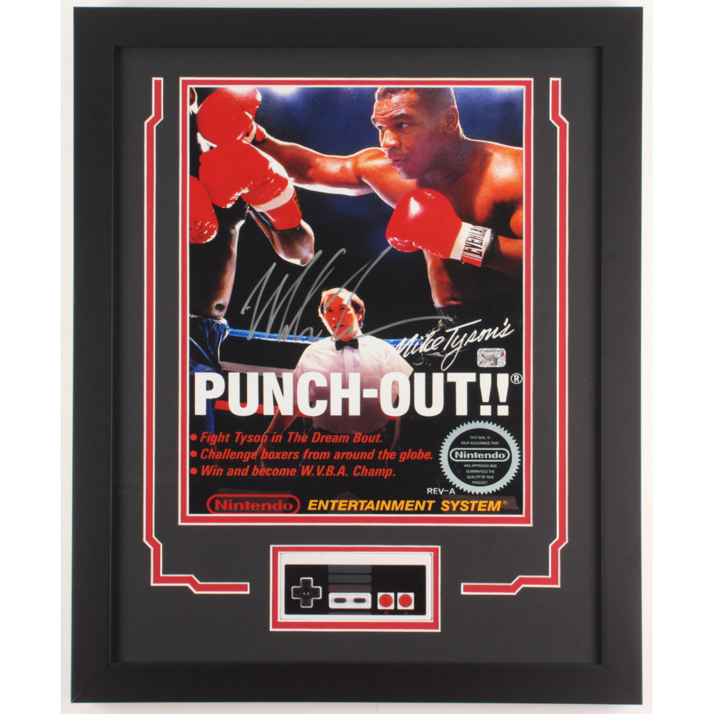 Mike Tyson Signed "PunchOut!!" 18x22 Custom Framed Photo Display