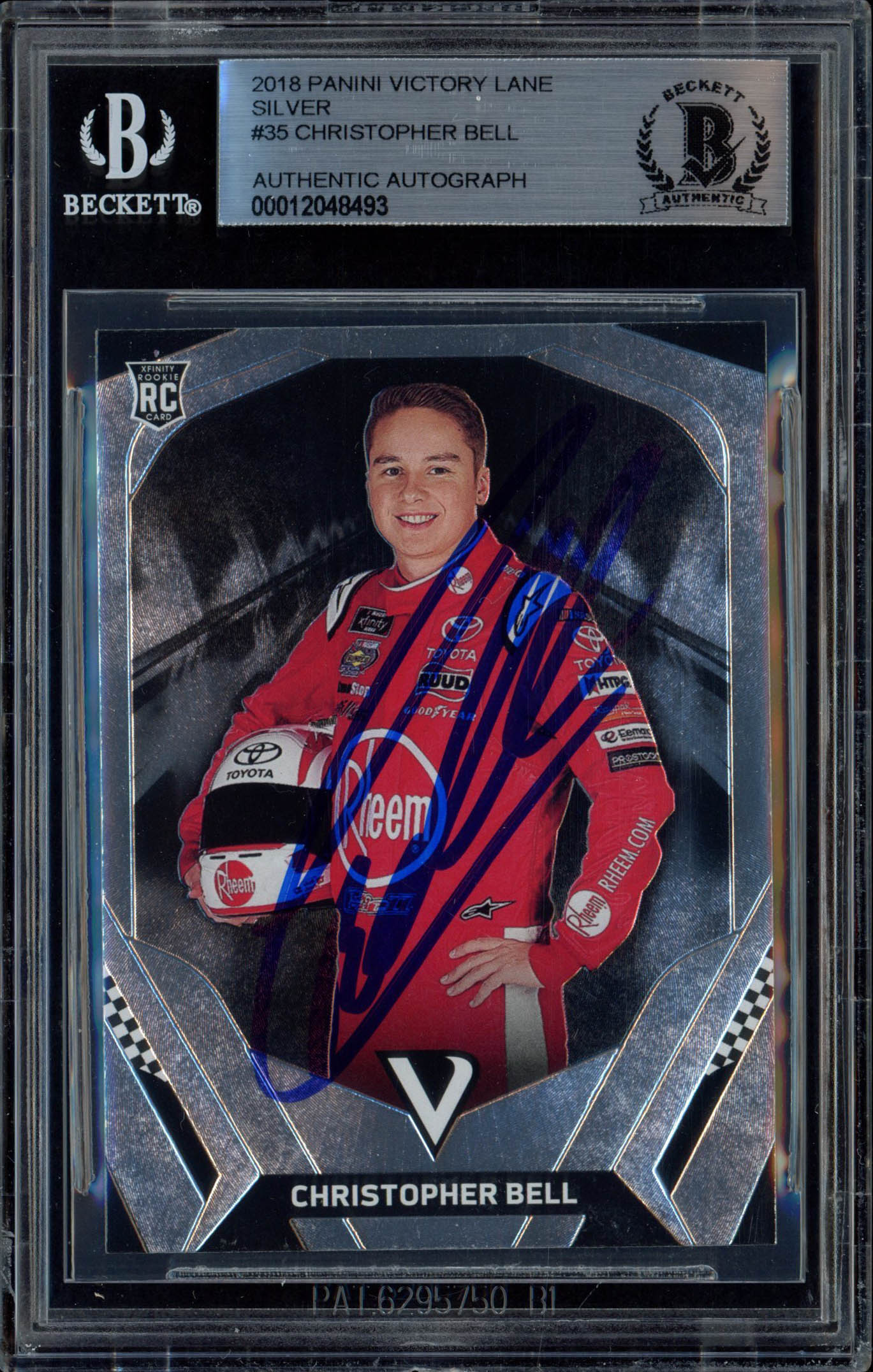 Christopher Bell Signed 2018 Panini Victory Lane Silver #35 RC (BGS Encapsulated) at PristineAuction.com Christopher Bell Signed 2018 Panini Victory Lane Silver #35 RC (BGS Encapsulated) at PristineAuction.com