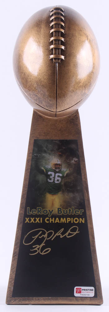 LeRoy Butler - Packers - Signed Large Gold Lombardi Trophy (PA COA) (See Description) at PristineAuction.com LeRoy Butler - Packers - Signed Large Gold Lombardi Trophy (PA COA) (See Description) at PristineAuction.com