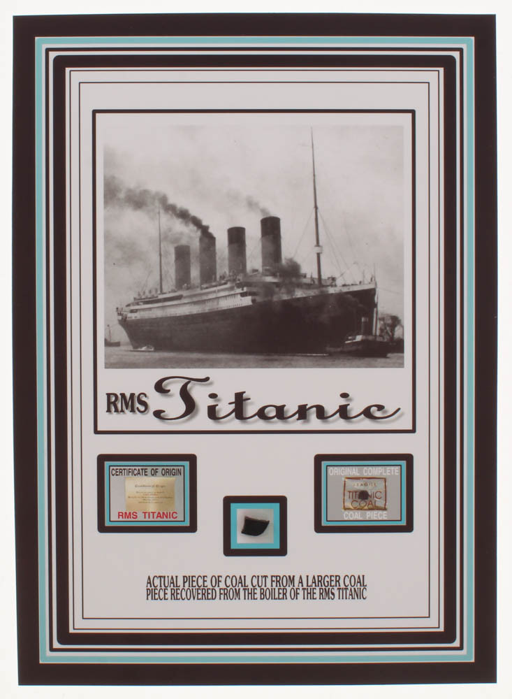 Authentic Coal From Titanic Wreckage on 6x8 Photo (The Zone COA) at PristineAuction.com Authentic Coal From Titanic Wreckage on 6x8 Photo (The Zone COA) at PristineAuction.com