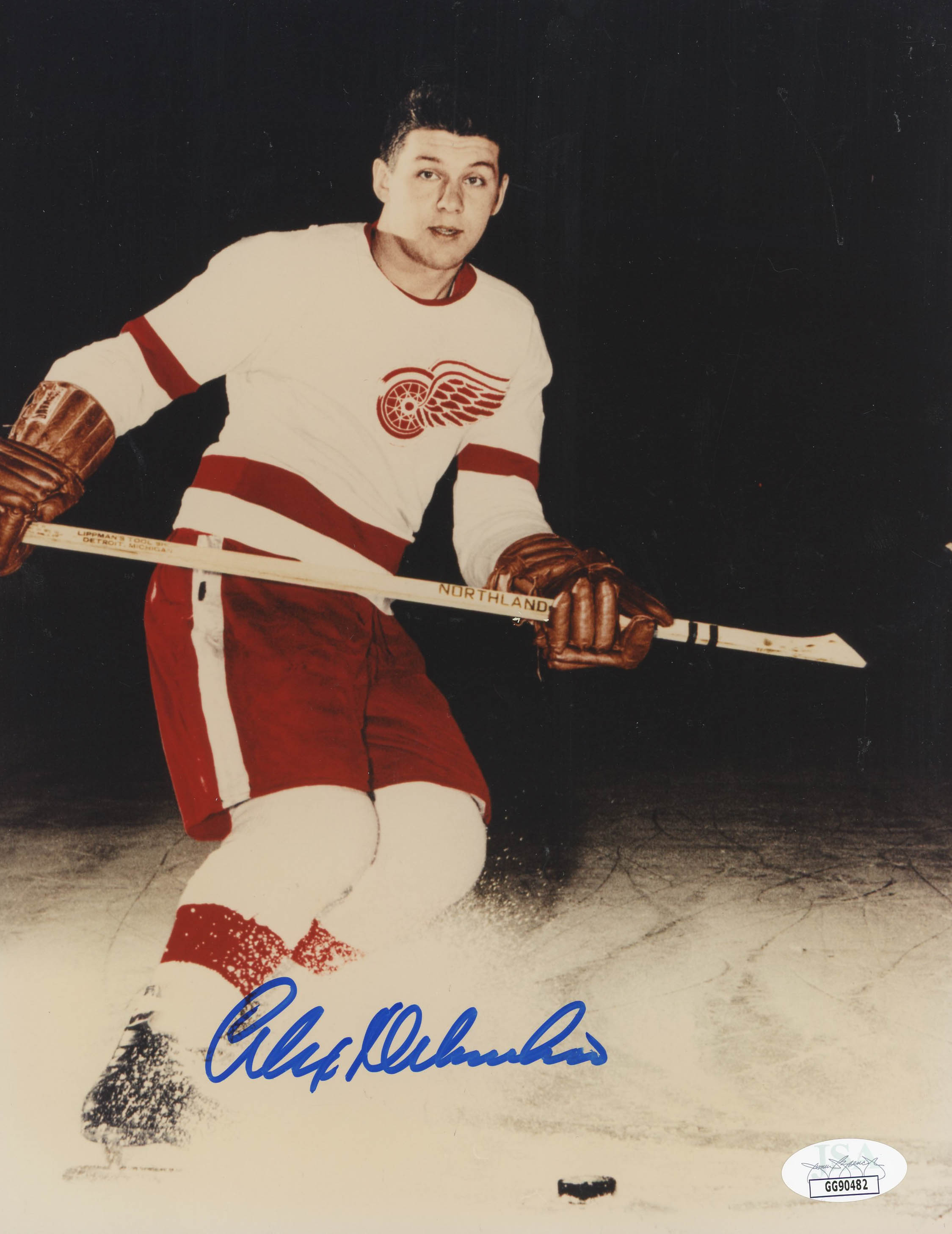 Alex Delvecchio Signed Red Wings 8x10 Photo (JSA COA) at PristineAuction.com Alex Delvecchio Signed Red Wings 8x10 Photo (JSA COA) at PristineAuction.com