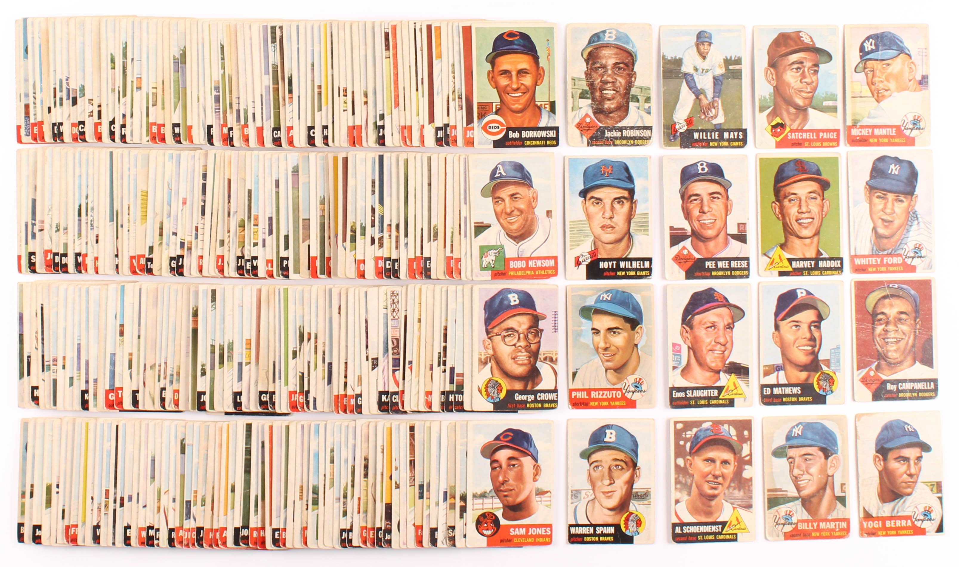 1953 Topps Complete Set of (274) Baseball Cards with #82 Mickey Mantle, #41 Enos Slaughter, #104 Yogi Berra, #147 Warren Spahn at PristineAuction.com 1953 Topps Complete Set of (274) Baseball Cards with #82 Mickey Mantle, #41 Enos Slaughter, #104 Yogi Berra, #147 Warren Spahn at PristineAuction.com
