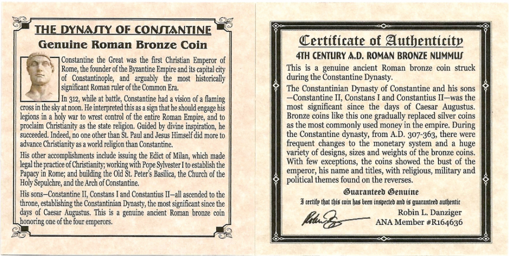 The Dynasty of Constantine. AD 307-363 - Ancient Bronze Coin at PristineAuction.com The Dynasty of Constantine. AD 307-363 - Ancient Bronze Coin at PristineAuction.com