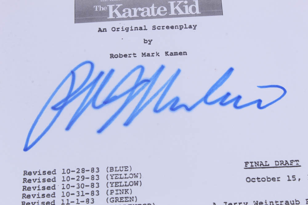 Karate Script Ralph Macchio Signed