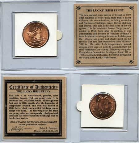 Lucky Irish Penny at PristineAuction.com Lucky Irish Penny at PristineAuction.com