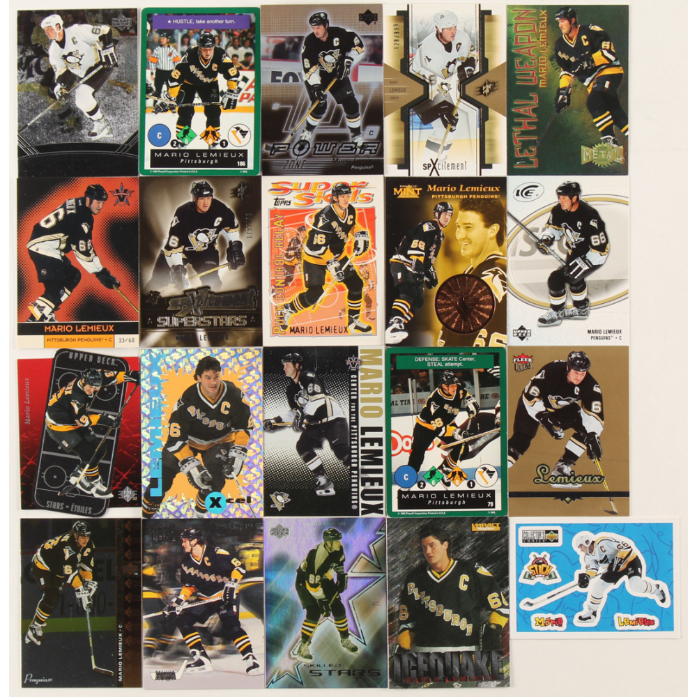 Lot of (20) Mario Lemieux Hockey Cards with 200001 Vanguard