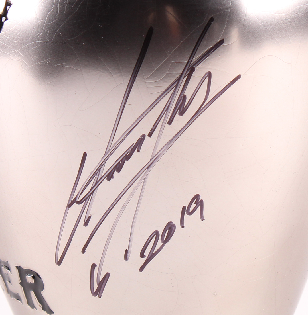 The Undertaker Signed "Thank You Taker" Commemorative Urn with Carrier Coffin Box Inscribed "2019" (JSA Hologram) at PristineAuction.com The Undertaker Signed "Thank You Taker" Commemorative Urn with Carrier Coffin Box Inscribed "2019" (JSA Hologram) at PristineAuction.com