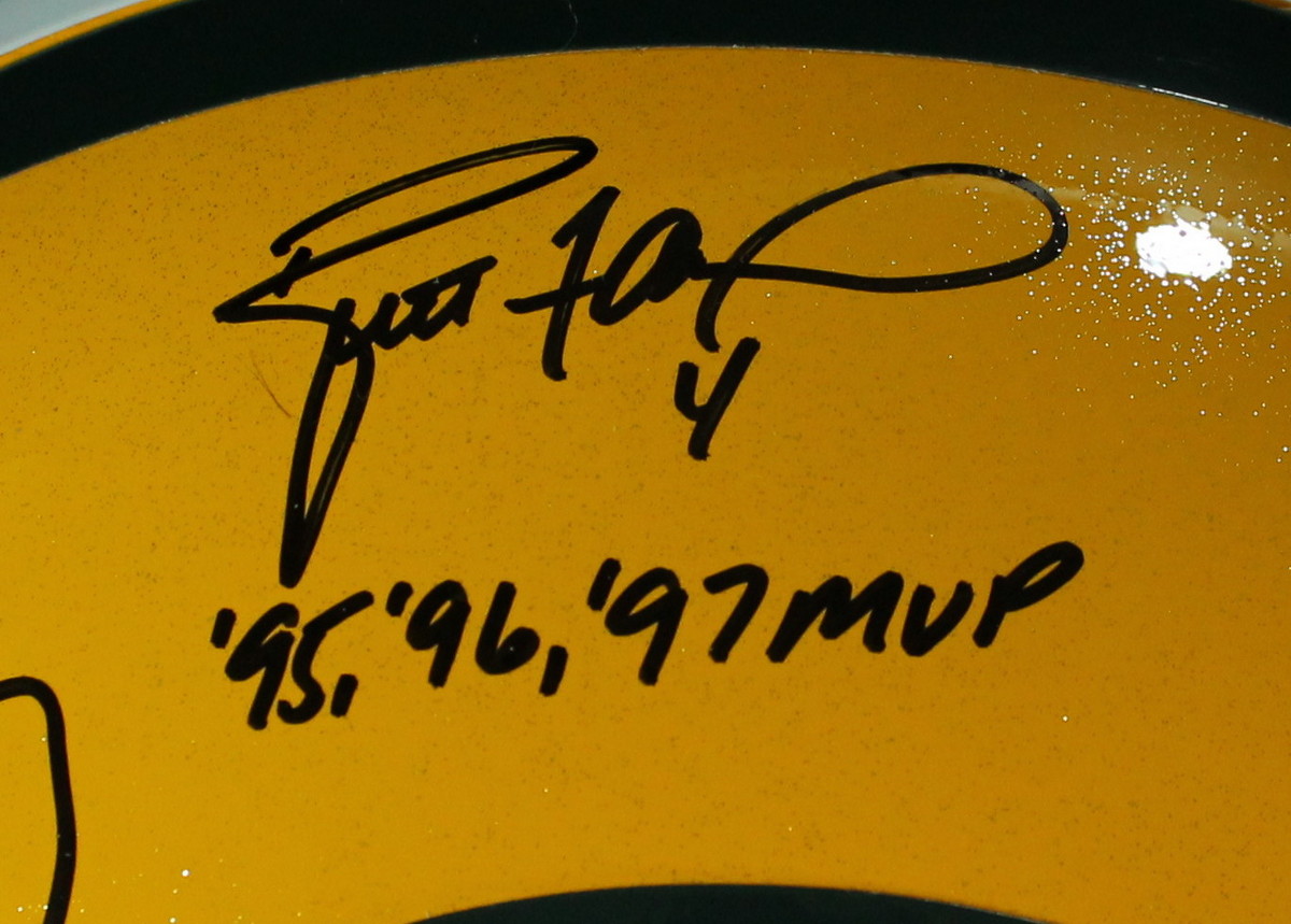 Aaron Rodgers, Brett Favre & Bart Starr Signed Packers Full-Size Replica Helmet (Steiner COA) at PristineAuction.com Aaron Rodgers, Brett Favre & Bart Starr Signed Packers Full-Size Replica Helmet (Steiner COA) at PristineAuction.com