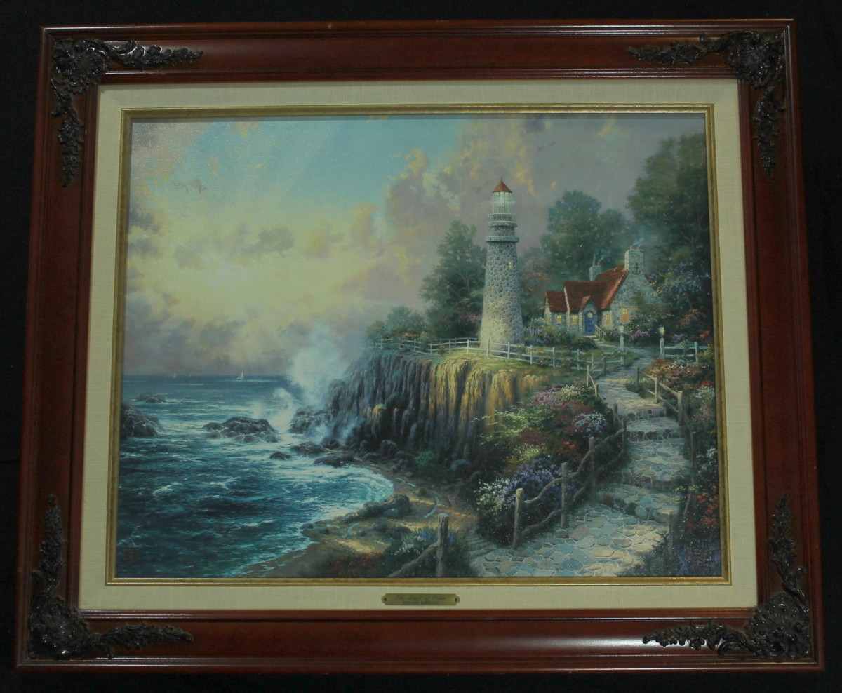 Thomas Kinkade "The Light of Peace" Custom Framed 25x21 Classics Collection Lithograph on Canvas at PristineAuction.com Thomas Kinkade "The Light of Peace" Custom Framed 25x21 Classics Collection Lithograph on Canvas at PristineAuction.com