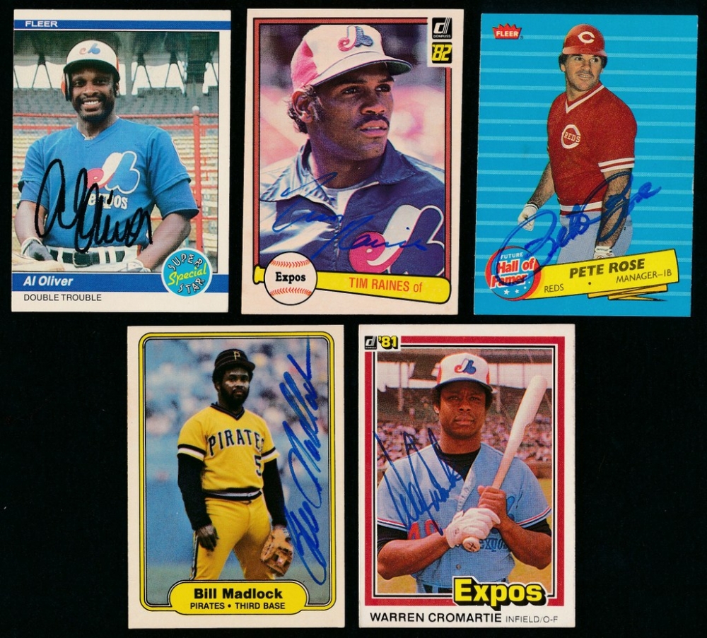 Lot of (10) Signed Baseball Cards With Bo Jackson, Pete Rose, Fernando  Valenzuela, Bucky Dent | Pristine Auction