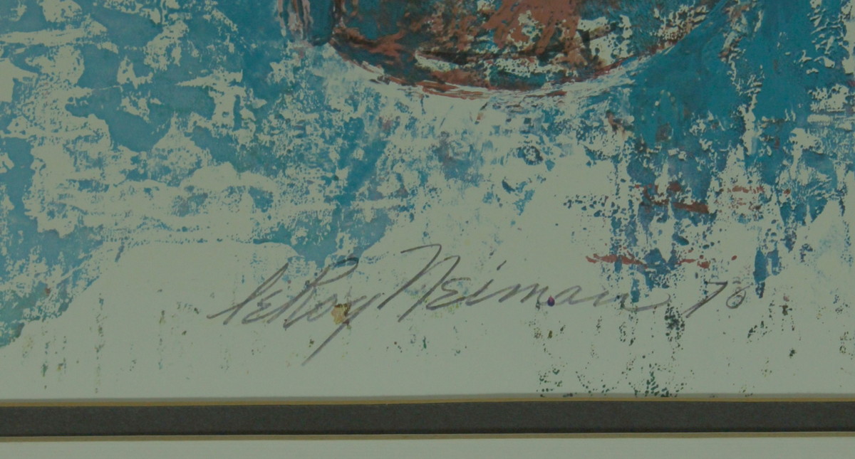 LeRoy Neiman Signed Joe Namath Jets 26x32 Custom Matted Lithograph (PA LOA) at PristineAuction.com LeRoy Neiman Signed Joe Namath Jets 26x32 Custom Matted Lithograph (PA LOA) at PristineAuction.com