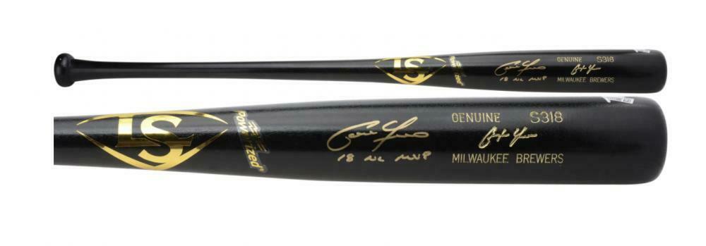 Christian Yelich Signed Louisville Slugger Player Model S318 Baseball Bat Inscribed "18 NL MVP" (Fanatics Hologram) at PristineAuction.com Christian Yelich Signed Louisville Slugger Player Model S318 Baseball Bat Inscribed "18 NL MVP" (Fanatics Hologram) at PristineAuction.com