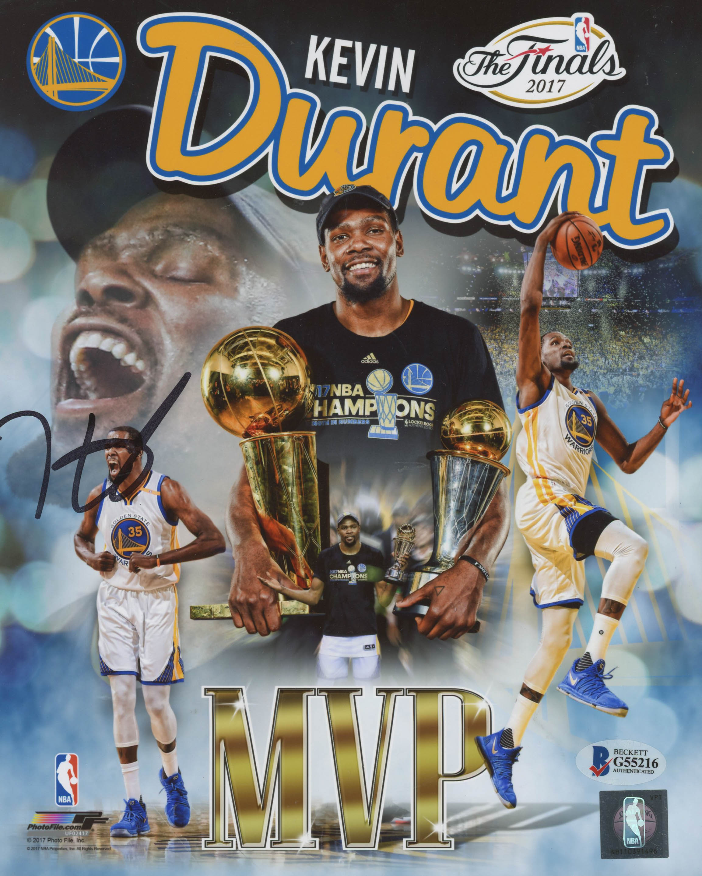 Kevin Durant Signed Warriors 2017 Finals MVP 8x10 Photo (JSA Hologram) at PristineAuction.com Kevin Durant Signed Warriors 2017 Finals MVP 8x10 Photo (JSA Hologram) at PristineAuction.com