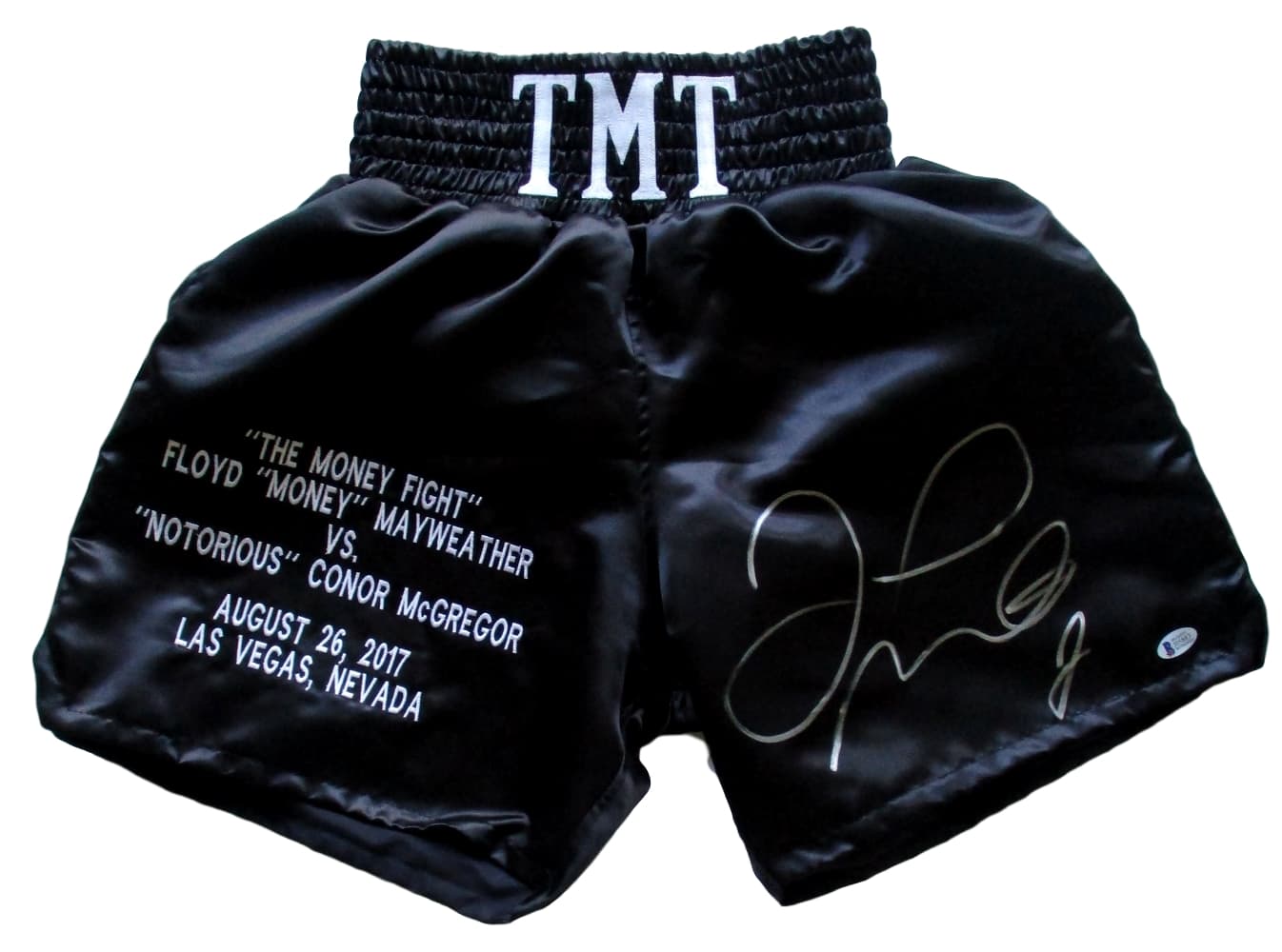Floyd Mayweather Jr. Signed Boxing Trunks (Beckett COA) at PristineAuction.com Floyd Mayweather Jr. Signed Boxing Trunks (Beckett COA) at PristineAuction.com