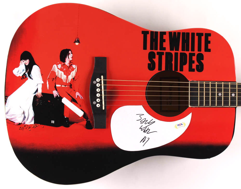 Jack White Signed 41" Acoustic Guitar (PSA COA) at PristineAuction.com Jack White Signed 41" Acoustic Guitar (PSA COA) at PristineAuction.com