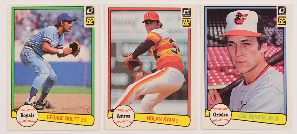 1982 Donruss Complete Set of (660) Baseball Cards with Cal Ripken Jr. #405 RC, George Brett #34, Nolan Ryan #419 at PristineAuction.com 1982 Donruss Complete Set of (660) Baseball Cards with Cal Ripken Jr. #405 RC, George Brett #34, Nolan Ryan #419 at PristineAuction.com