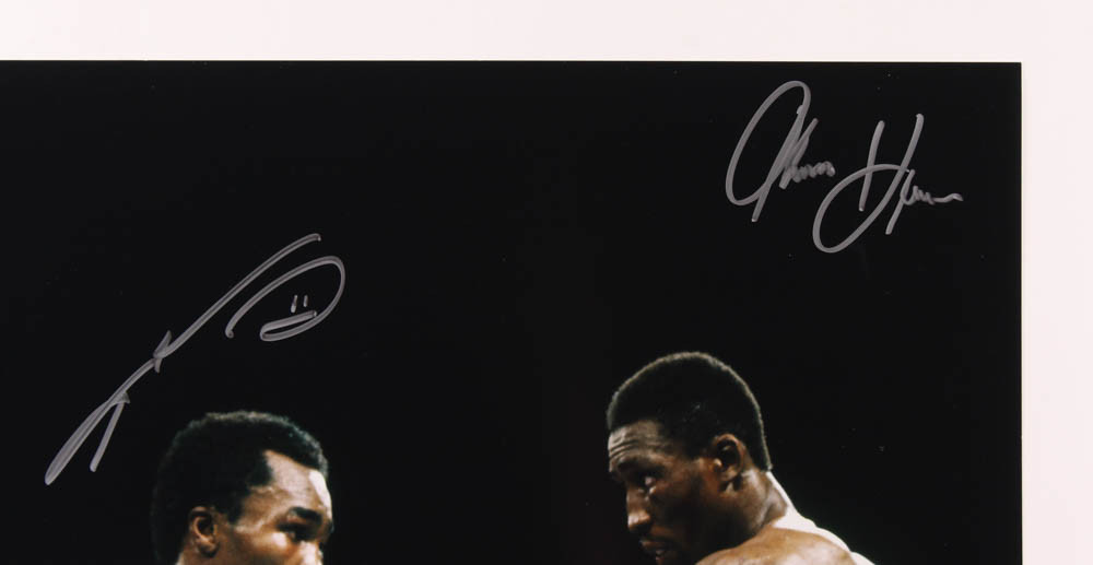 Thomas "Hitman" Hearns & Sugar Ray Leonard Signed 16x20 Photo (PSA COA) at PristineAuction.com Thomas "Hitman" Hearns & Sugar Ray Leonard Signed 16x20 Photo (PSA COA) at PristineAuction.com