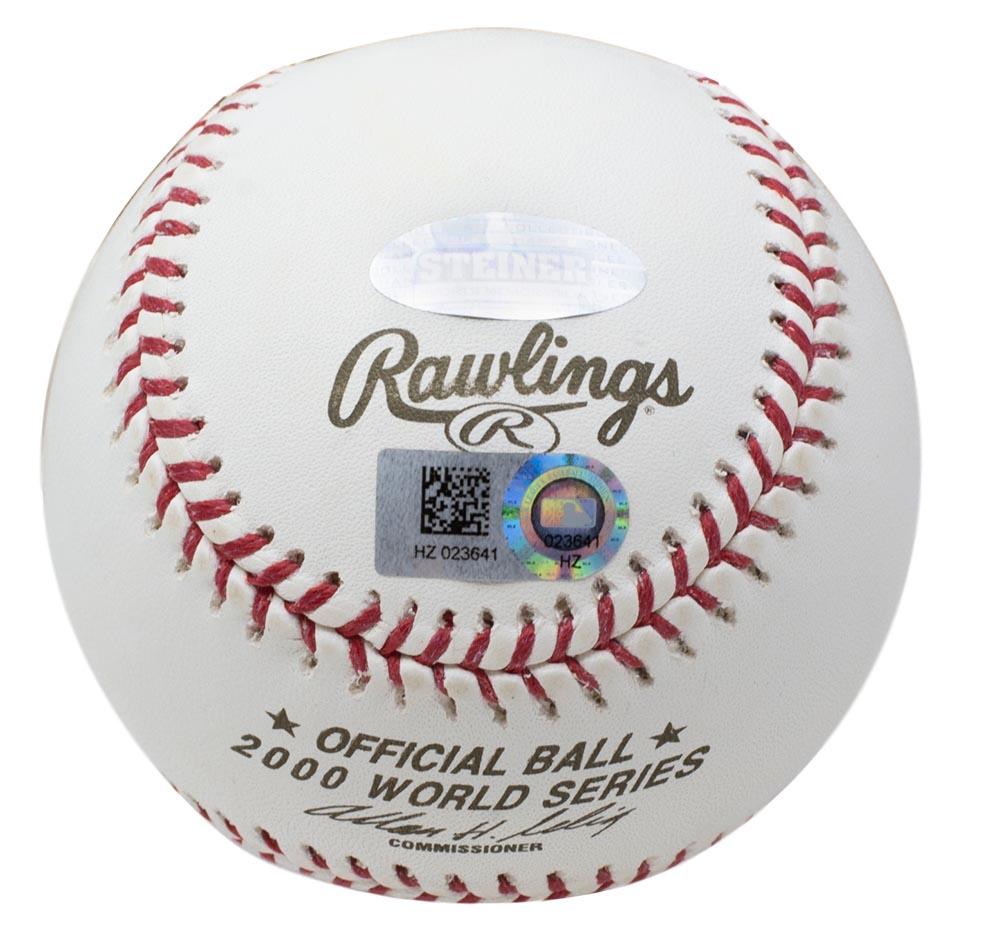 Derek Jeter Signed 2000 World Series Logo Baseball Inscribed "00 WS MVP" (Steiner COA & MLB Authentication Hologram) at PristineAuction.com Derek Jeter Signed 2000 World Series Logo Baseball Inscribed "00 WS MVP" (Steiner COA & MLB Authentication Hologram) at PristineAuction.com