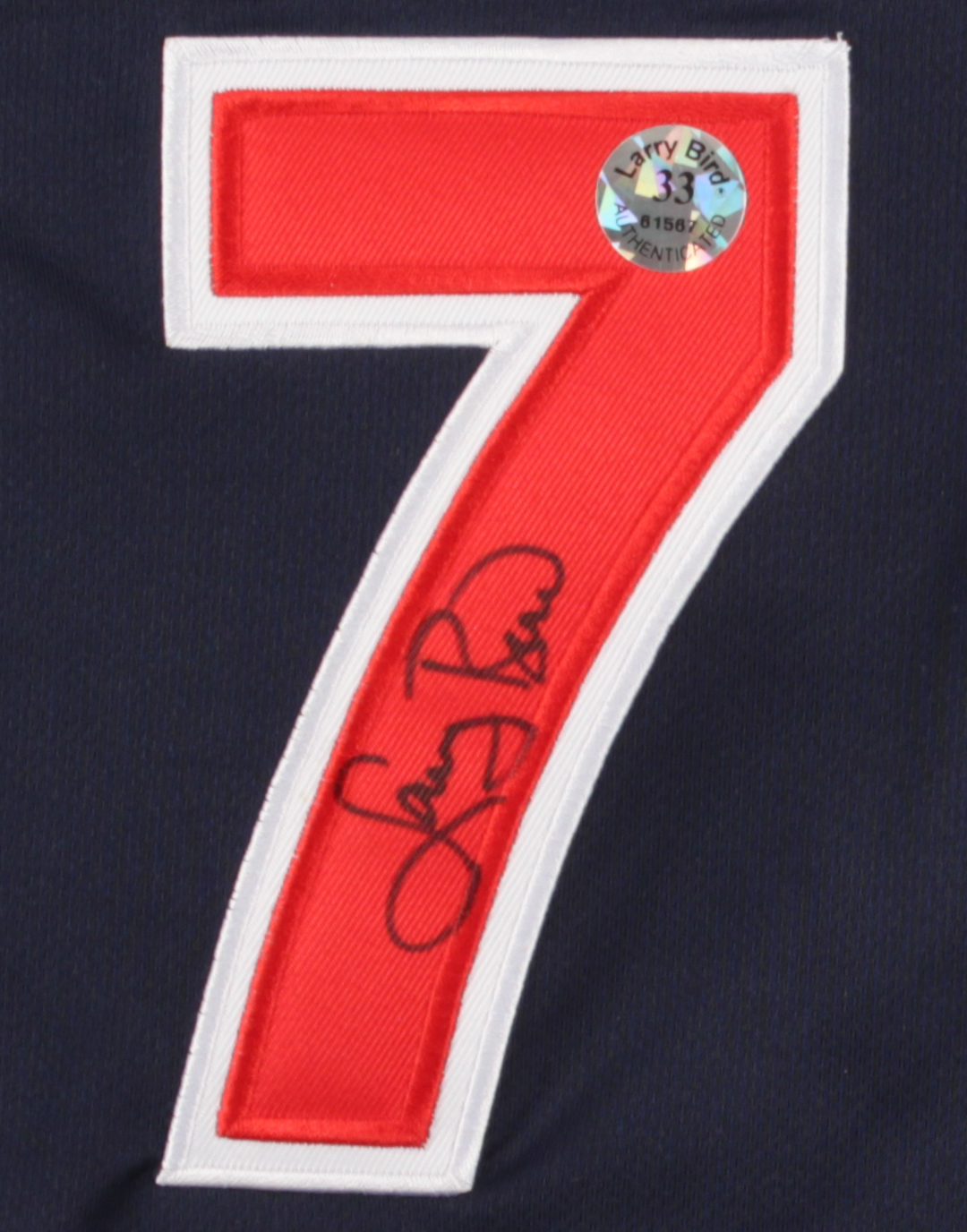 Larry Bird Signed Team USA Jersey (Bird Hologram) at PristineAuction.com Larry Bird Signed Team USA Jersey (Bird Hologram) at PristineAuction.com