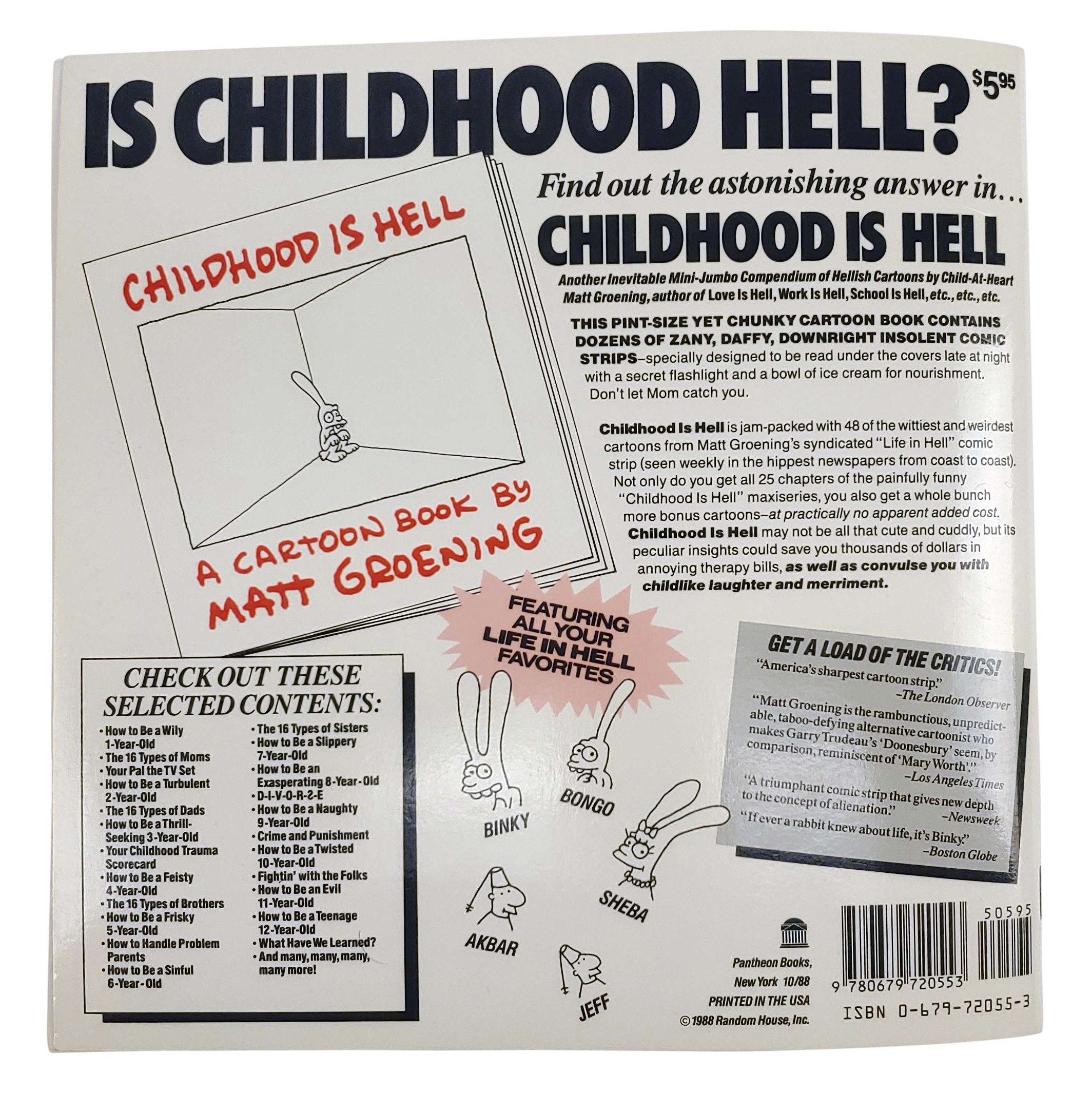 Matt Groening Signed "Childhood is Hell" Softcover Book with Hand-Drawn Sketch (Beckett COA) at PristineAuction.com Matt Groening Signed "Childhood is Hell" Softcover Book with Hand-Drawn Sketch (Beckett COA) at PristineAuction.com