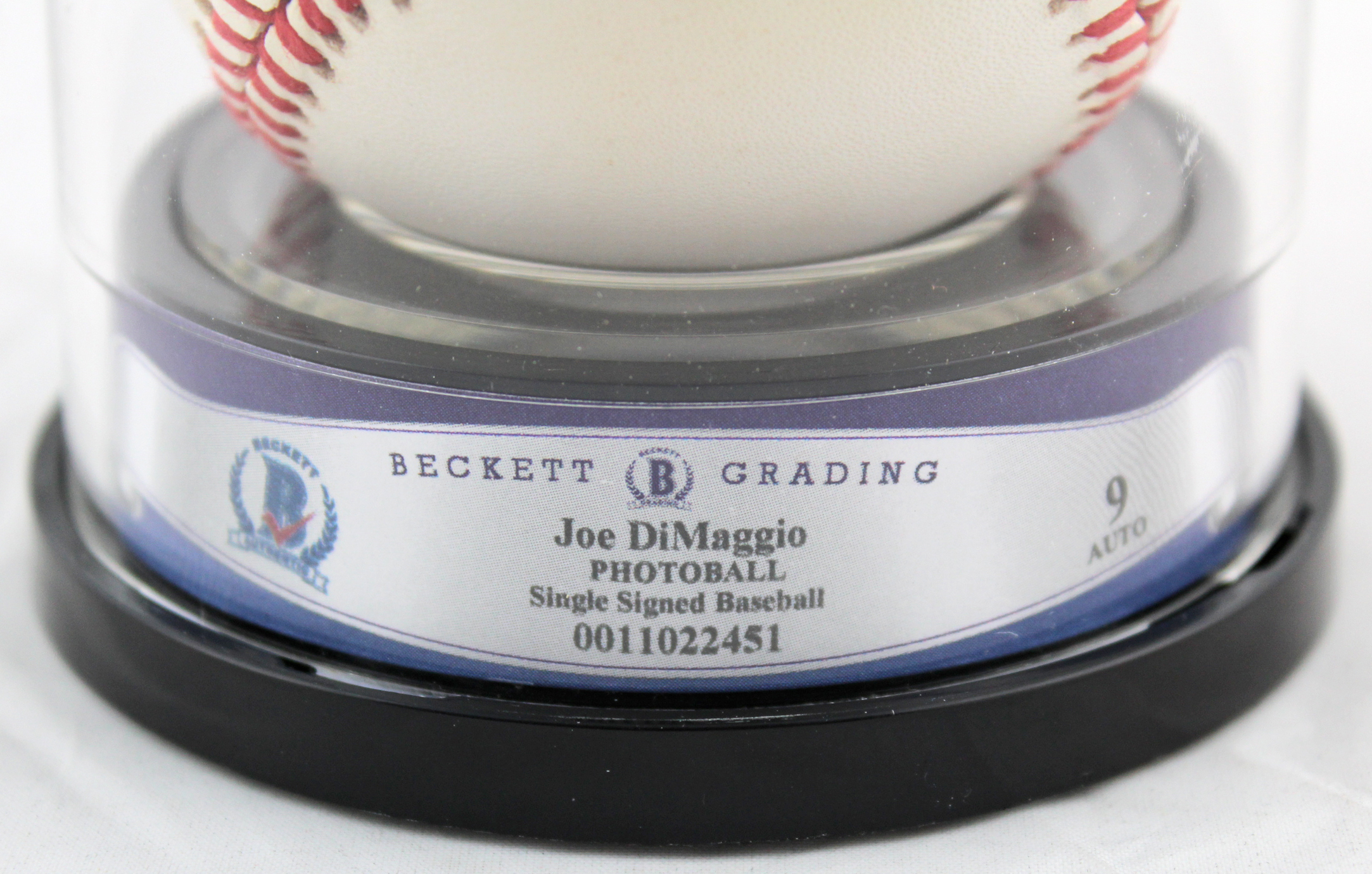 Joe DiMaggio Signed OAL Baseball with Display Case (Beckett LOA & JSA COA) at PristineAuction.com Joe DiMaggio Signed OAL Baseball with Display Case (Beckett LOA & JSA COA) at PristineAuction.com