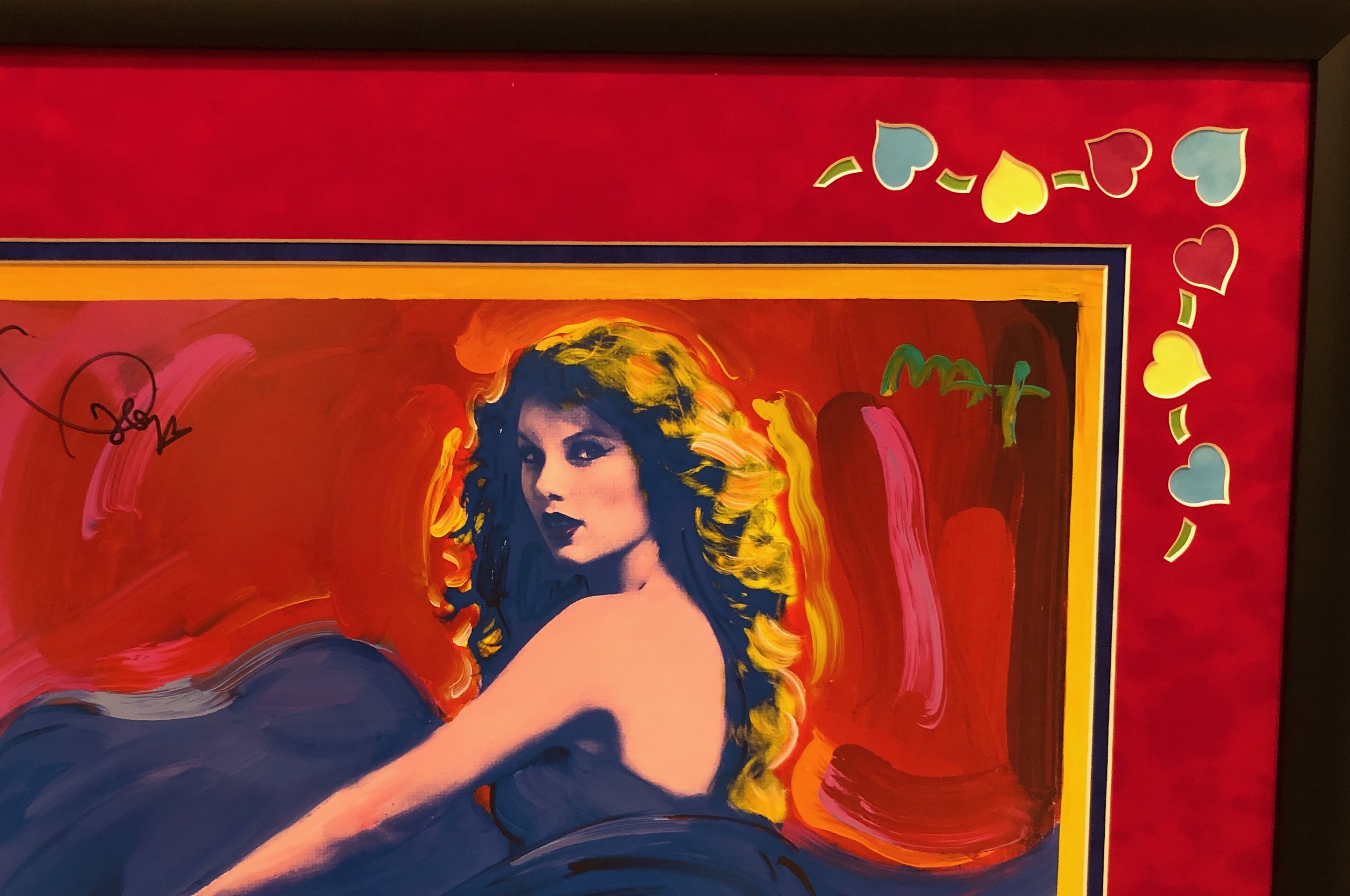 Taylor Swift & Peter Max Signed "Speak Now" 32x32 Custom Framed Poster (JSA LOA) at PristineAuction.com Taylor Swift & Peter Max Signed "Speak Now" 32x32 Custom Framed Poster (JSA LOA) at PristineAuction.com