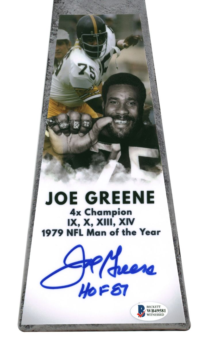 Joe Greene Signed Steelers 15” Lombardi Football Championship Trophy Inscribed "HOF 87" (Beckett COA) at PristineAuction.com Joe Greene Signed Steelers 15” Lombardi Football Championship Trophy Inscribed "HOF 87" (Beckett COA) at PristineAuction.com