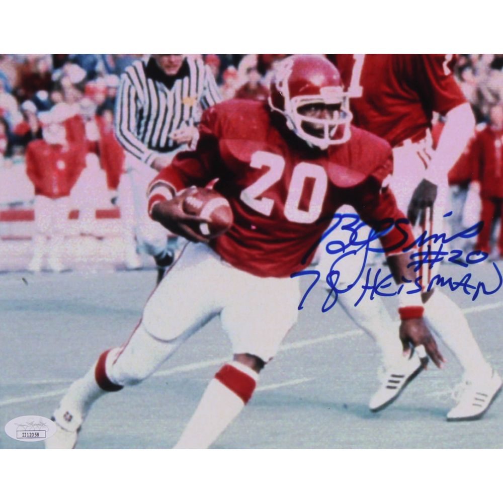 Billy Sims Signed Oklahoma Sooners 8x10 Photo Inscribed ...