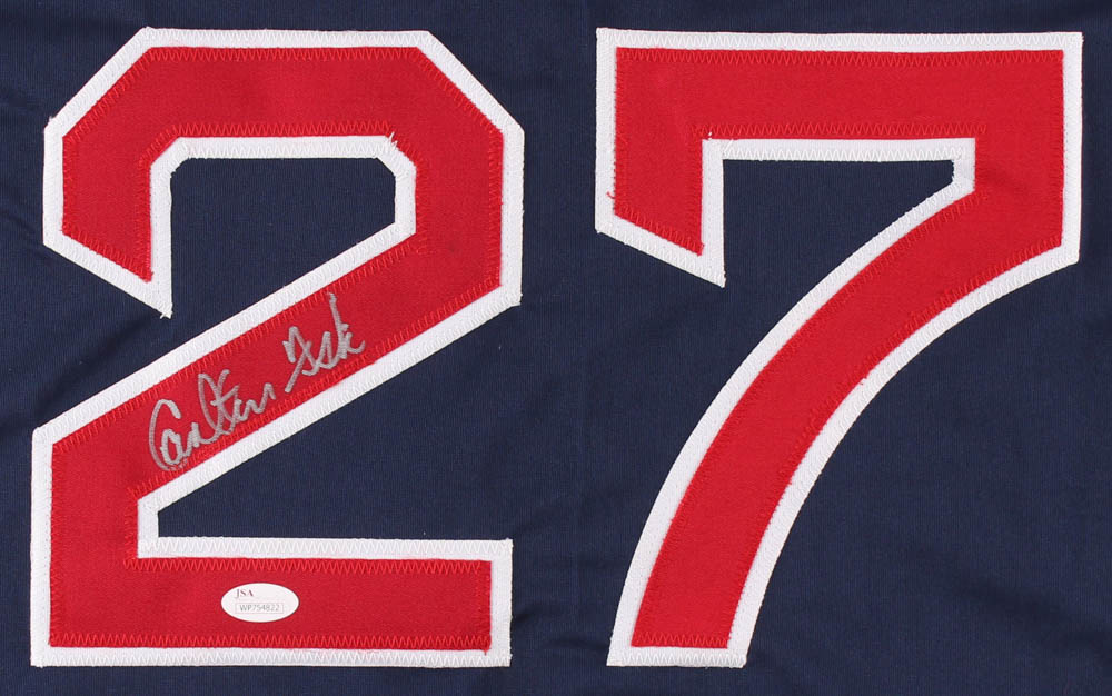Carlton Fisk Signed Jersey (JSA COA) at PristineAuction.com Carlton Fisk Signed Jersey (JSA COA) at PristineAuction.com