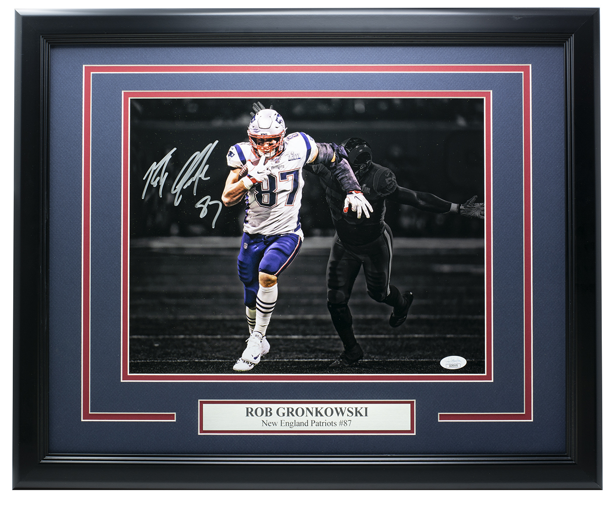 Rob Gronkowski Signed Patriots 22x27 Custom Framed Photo Display (JSA COA) at PristineAuction.com Rob Gronkowski Signed Patriots 22x27 Custom Framed Photo Display (JSA COA) at PristineAuction.com