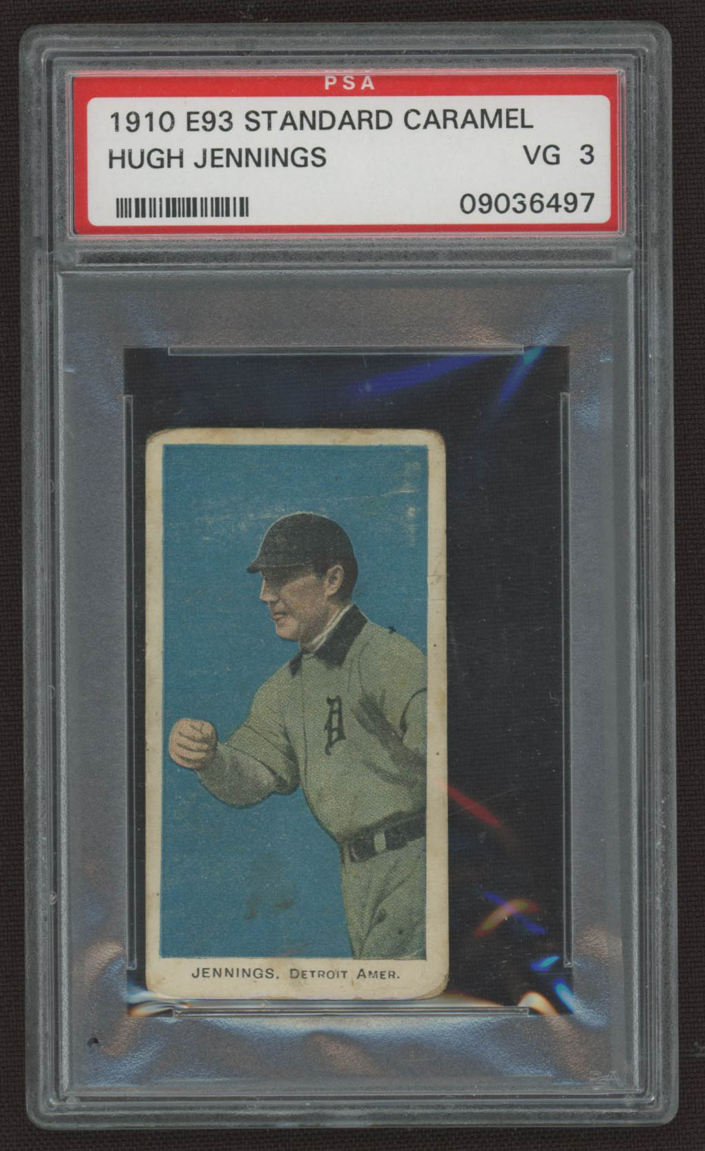 Hugh Jennings 1910 Standard Caramel E93 #16 (PSA 3) at PristineAuction.com Hugh Jennings 1910 Standard Caramel E93 #16 (PSA 3) at PristineAuction.com