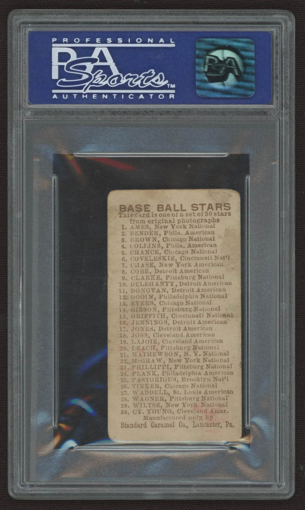 Hugh Jennings 1910 Standard Caramel E93 #16 (PSA 3) at PristineAuction.com Hugh Jennings 1910 Standard Caramel E93 #16 (PSA 3) at PristineAuction.com