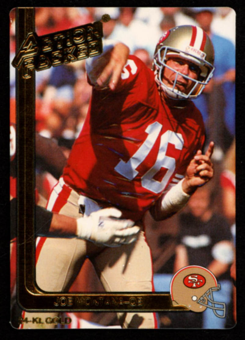 Joe Montana 1991 Action Packed 24K Gold #40G at PristineAuction.com Joe Montana 1991 Action Packed 24K Gold #40G at PristineAuction.com
