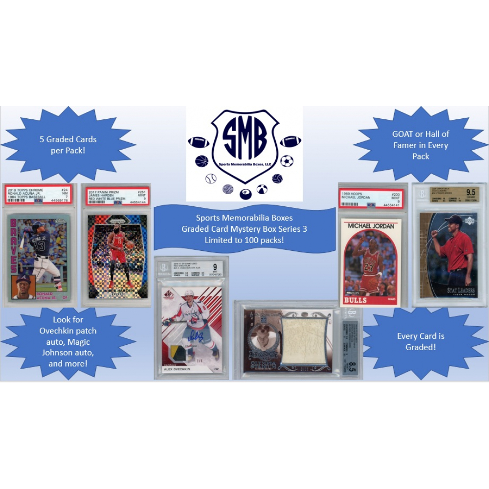 Sports Memorabilia Boxes, LLC Presents 5 Graded Card Mystery Box
