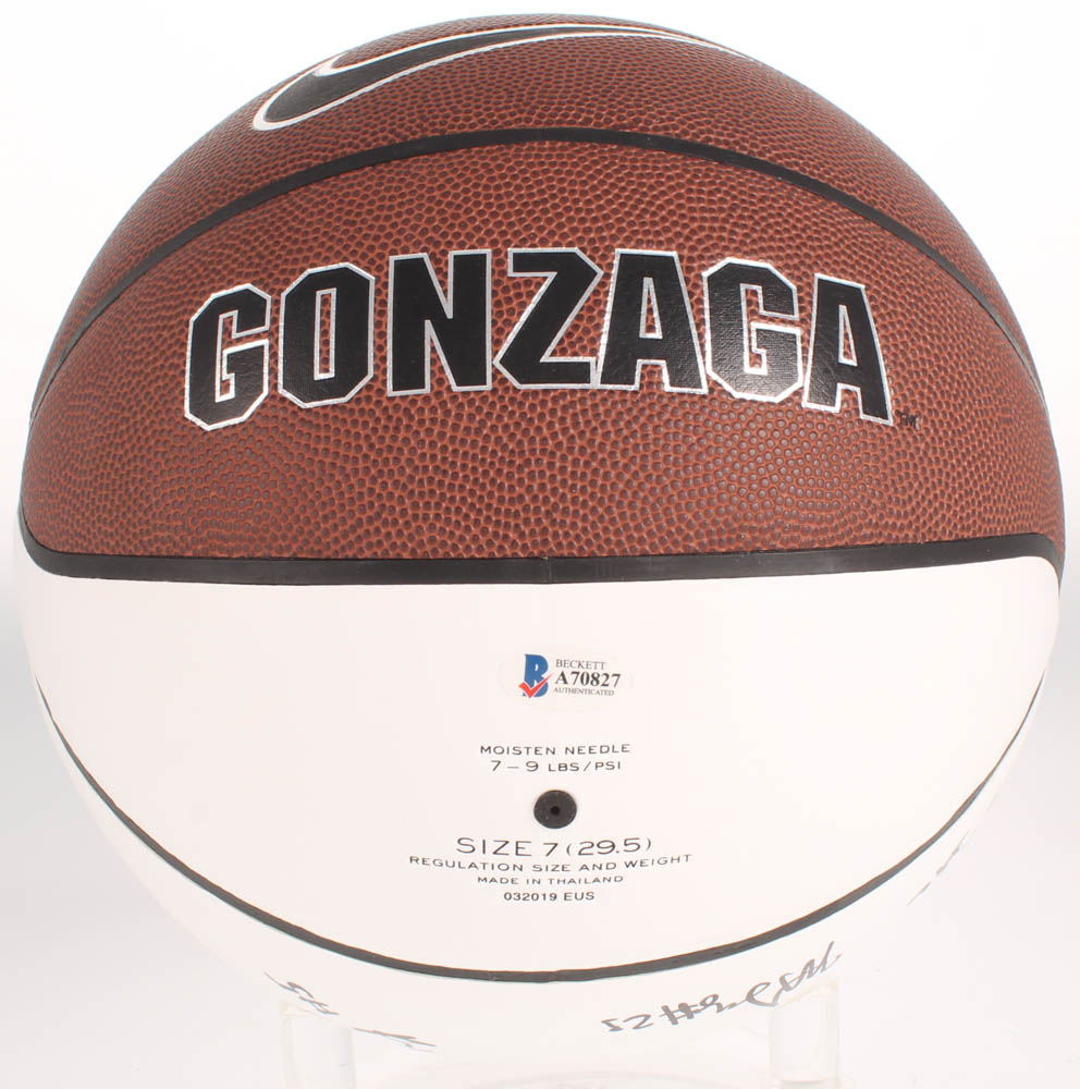 2019-20 Gonzaga Bulldogs Logo Basketball Team-Signed by (12) with Mark Few, Admon Gilder, Drew ...
