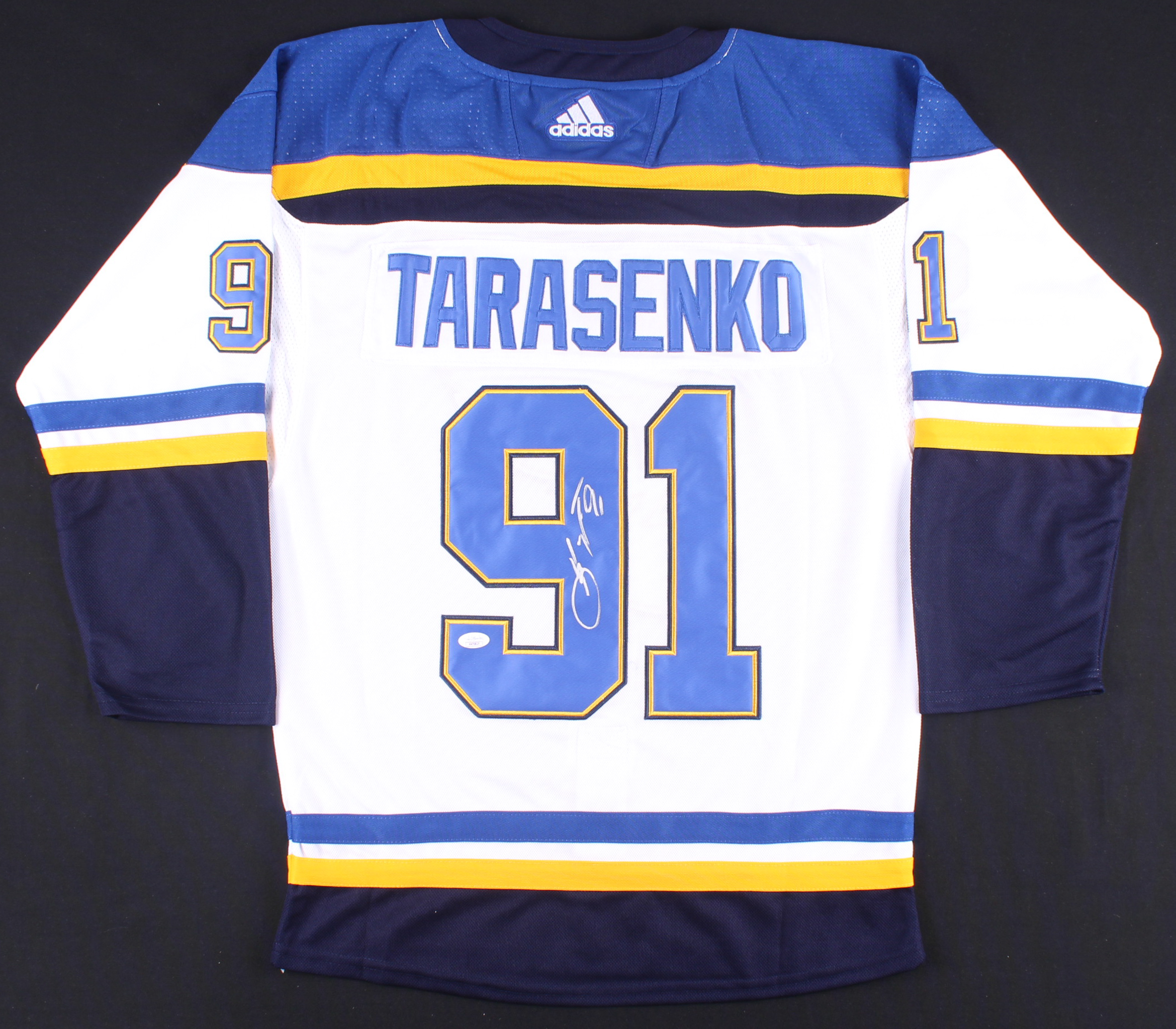 Vladimir Tarasenko Signed Blues Jersey (JSA COA) at PristineAuction.com Vladimir Tarasenko Signed Blues Jersey (JSA COA) at PristineAuction.com