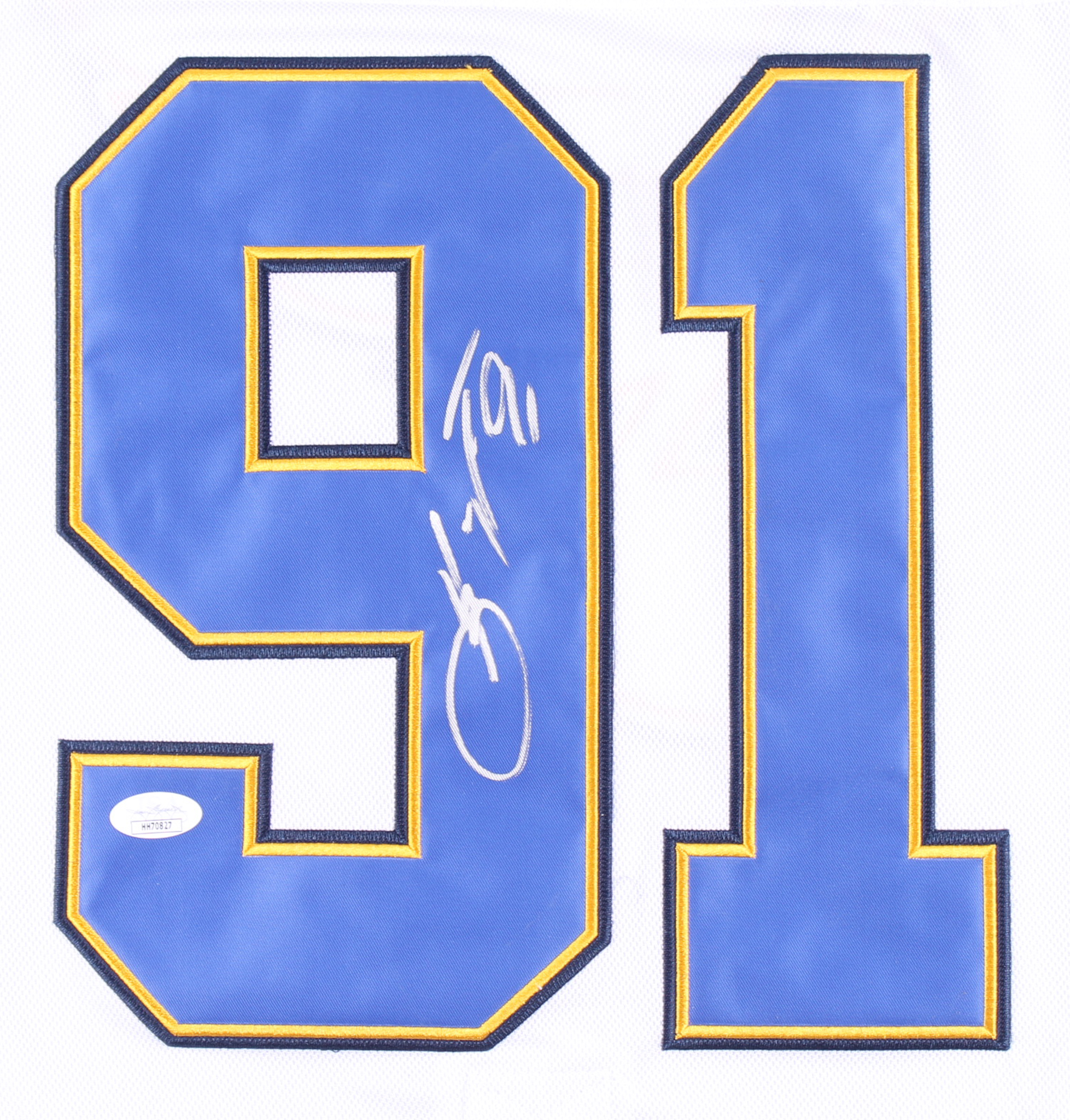 Vladimir Tarasenko Signed Blues Jersey (JSA COA) at PristineAuction.com Vladimir Tarasenko Signed Blues Jersey (JSA COA) at PristineAuction.com