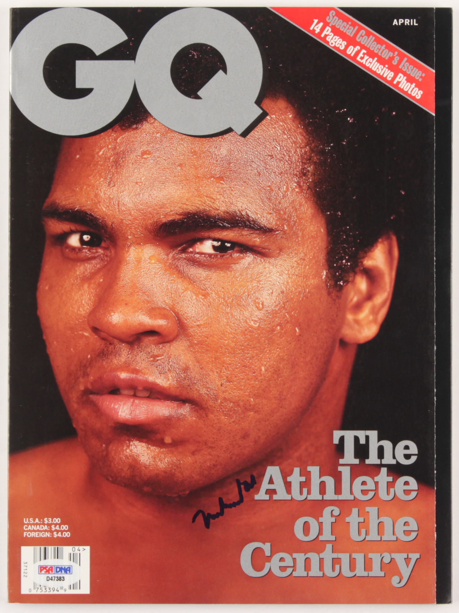 Muhammad Ali Signed "GQ" Magazine (PSA COA) at PristineAuction.com Muhammad Ali Signed "GQ" Magazine (PSA COA) at PristineAuction.com