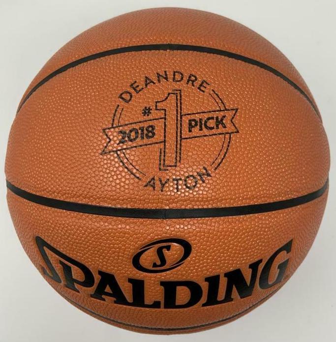 Deandre Ayton Spalding 2018 #1 Pick Custom Engraved Basketball at PristineAuction.com Deandre Ayton Spalding 2018 #1 Pick Custom Engraved Basketball at PristineAuction.com