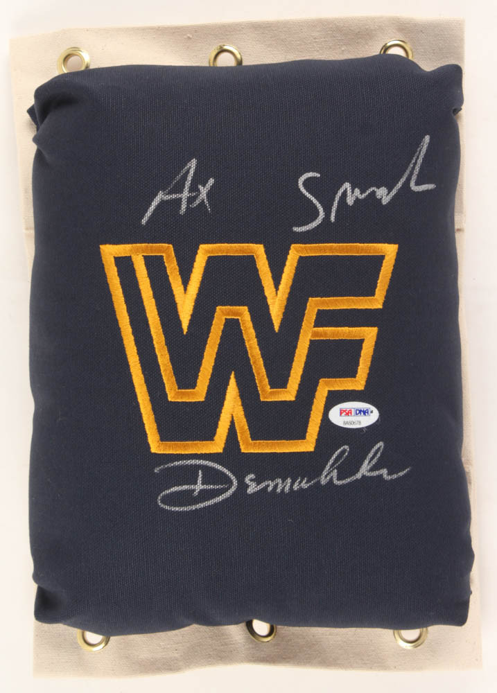 Ax & Smash Signed WWF 80's Style Turnbuckle Inscribed "Demolition" (PSA COA) at PristineAuction.com Ax & Smash Signed WWF 80's Style Turnbuckle Inscribed "Demolition" (PSA COA) at PristineAuction.com