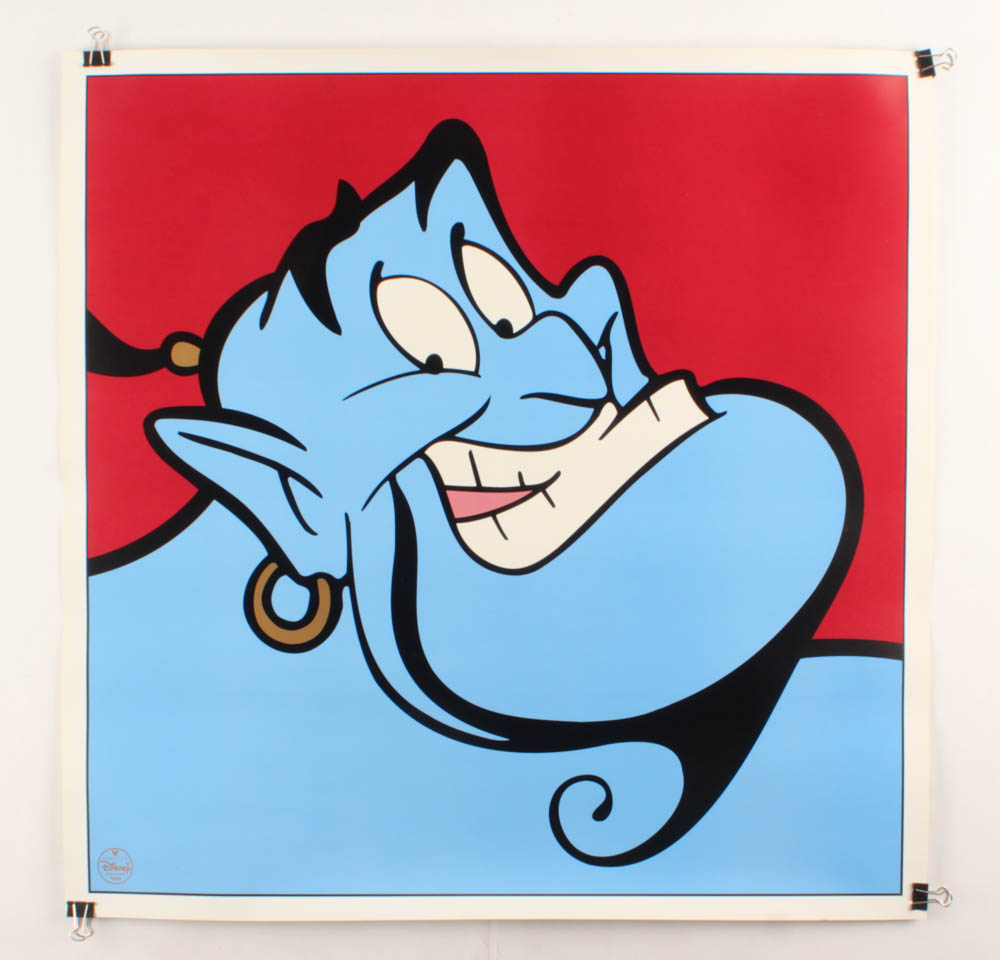 Lot of (3) 1997 Walt Disney LE 23.5x23.5 Lithographs with Winnie The Pooh, Tigger, & Genie at PristineAuction.com Lot of (3) 1997 Walt Disney LE 23.5x23.5 Lithographs with Winnie The Pooh, Tigger, & Genie at PristineAuction.com